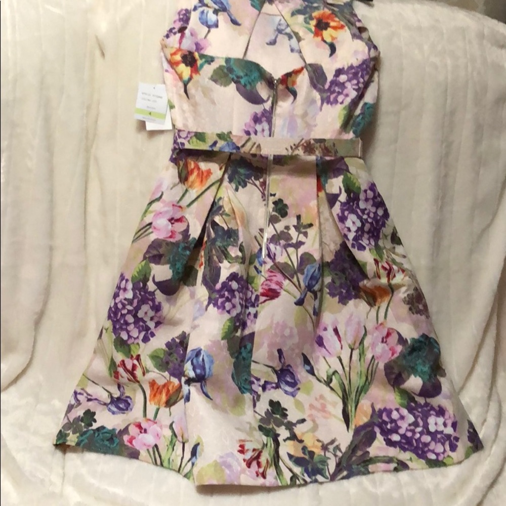 Danny & Nicole Flowered Dress absolutely beautiful - Picture 2 of 16